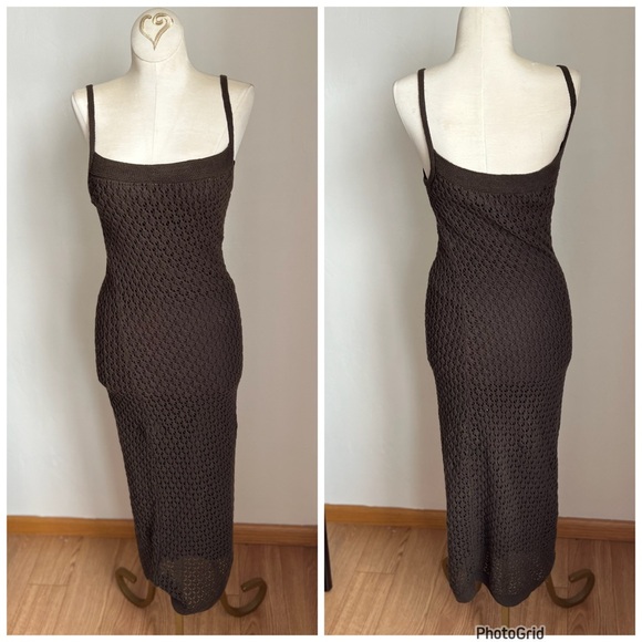 Reformation Demi Linen Brown Dress XS New - Picture 3 of 5